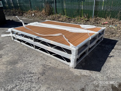 Quantity of (2) 2025 BYT BDF6 6 ft x 8 ft Aluminum Boat Dock Section Kit (Unused)
