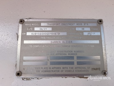 2021 Darren Oliver  Transport Equipment Mods ST3 8.1 m Tri/A Side Dump Trailer