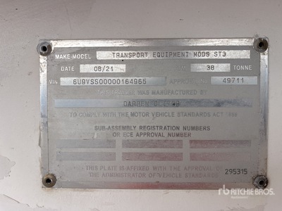 2021 Darren Oliver  Transport Equipment Mods ST3 8.1 m Tri/A Side Dump Trailer