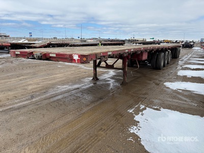 2014 Manac 32 ft Tri/A Super B-Train Lead Przyczepa płaska