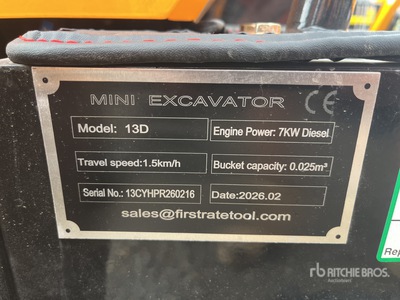 2026 VICSEC VC13-R Minibagger (Unused)