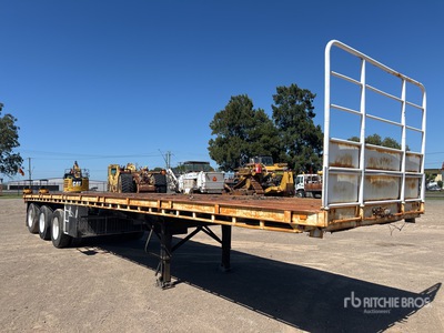 1986 Custom Built 12.3 m Tri/A Flatbed Trailer