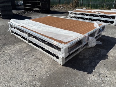 Quantity of (2) 2025 BYT BDF6 6 ft x 8 ft Aluminum Boat Dock Section Kit (Unused)
