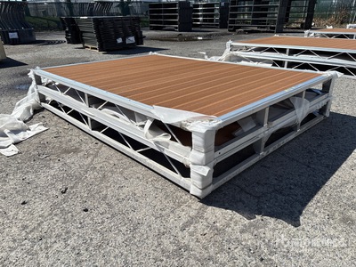 Quantity of (2) 2025 BYT BDF6 6 ft x 8 ft Aluminum Boat Dock Section Kit (Unused)