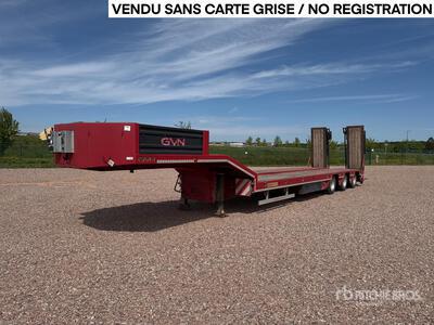 GVN Trailer GVN3 Semi-Remorque Porte-Engin 3 Essieux Tieflader