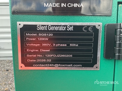 2026 SKLP SK-SGS120 Silent Type Generator Set Generator set (Unused)