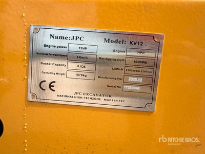 2025 JPC KV12 Minibagger