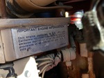 Engine with Emission Label