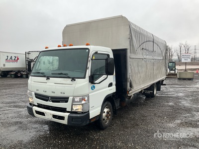2014 Mitsubishi Fuso FE 4x2 Curtain Side Truck