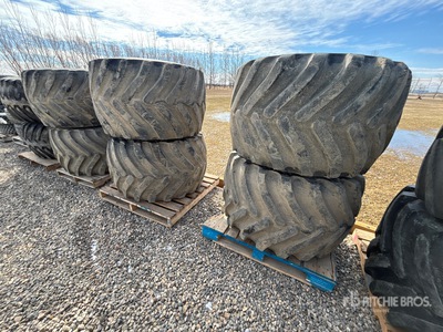 Quantity of (6) Goodyear 48x31.00R20 Floater Rims & Tires