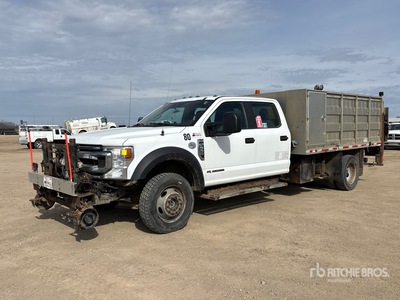 2021 Ford F-550 XL 4x4 Crew Cab Hi-Rail Flatbed Truck
