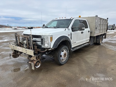 2019 Ford F-550 XLT 4x4 Crew Cab Hi-Rail Flatbed Truck