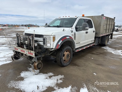 2019 Ford F-550 XLT 4x4 Crew Cab Hi-Rail Flatbed Truck