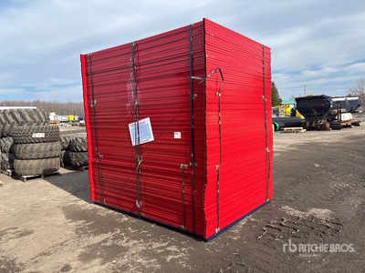 Quantity of (90) Canex 8 ft x 6 ft Powder Coated Site Fence (Unused)