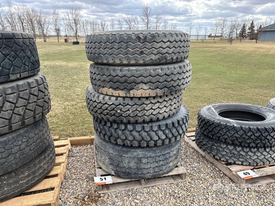 Quantity of (5) Truck Tires