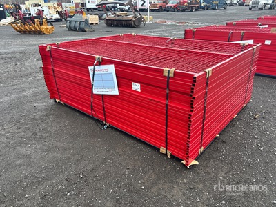 Quantity of (30) Canex 8 ft x 6 ft Powder Coated Site Fence (Unused)