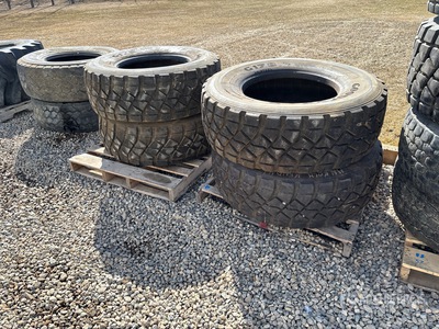 Quantity of (4) Goodyear G178 385/65R22.5 Super Single Tires
