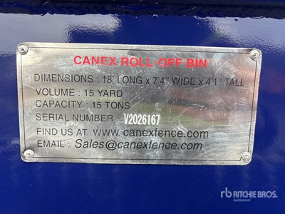 Canex 18 ft Roll-Off Container (Unused)