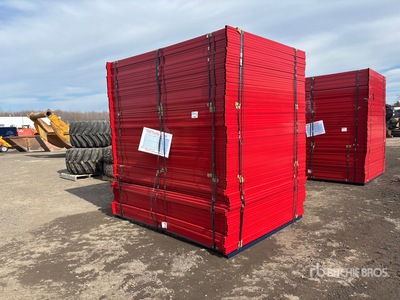 Quantity of (90) Canex 8 ft x 6 ft Powder Coated Site Fence (Unused)