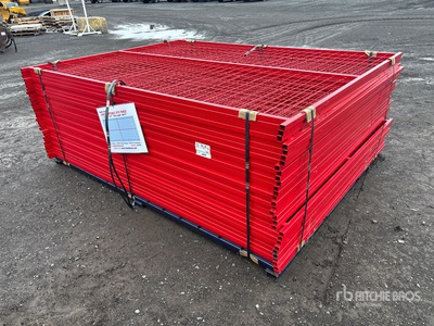 Quantity of (30) Canex 8 ft x 6 ft Powder Coated Site Fence (Unused)