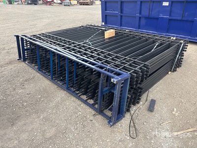 Quantity of (20) Canex 10 ft x 7 ft Powder Coated Wrought Iron Site Fence (Unused)