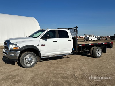 2012 Ram 5500 SLT 4x4 Crew Cab Flatbed Truck