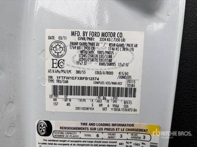 2011 Ford F-150 4x4 Crew Cab Ophalen