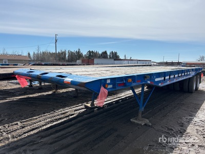 1979 Niels 40 ft 16-Wheel Flatbed Oilfield Trailer