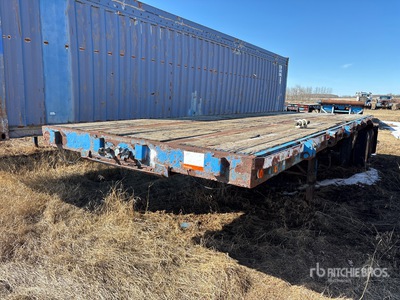 1978 Trailmobile 26 ft T/A B-Train Lead Flatbed Trailer
