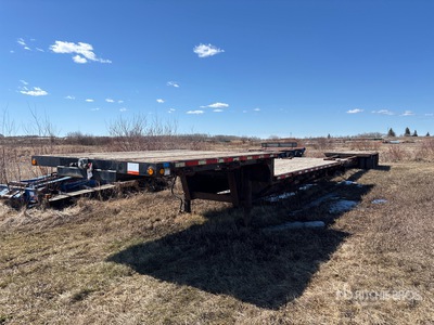 2007 Thruway Tri/A 39 ft - 60 ft Extendable Beam Single Drop Step Deck Trailer