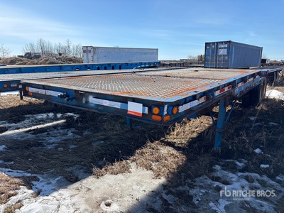 1988 Univision 22 ft T/A B-Train Lead Flatbed Trailer