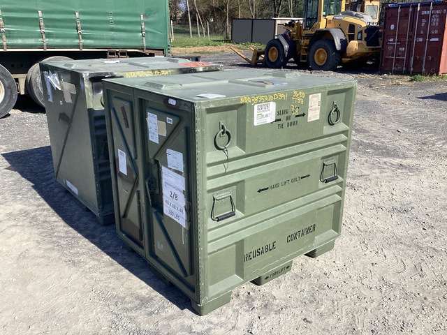 (2) PRC Composites 102440-101 Pallet Containers