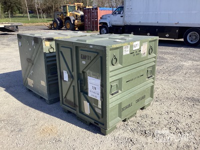 (2) PRC Composites 102440-101 Pallet Containers