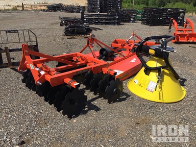 Quantity of (1) Land Pride Disc Harrow, (1) Box Blade, (1) Spreader & (1) Rotary Cutter