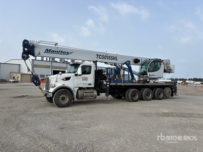 2022 Manitex TC50155HL 50 ton Straight Boom on 2023 Peterbilt 567 10x6 Boom Truck