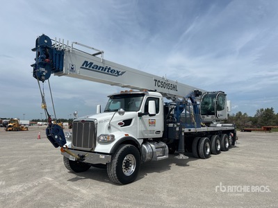2022 Manitex TC50155HL 50 ton Straight Boom on 2023 Peterbilt 567 10x6 Boom Truck