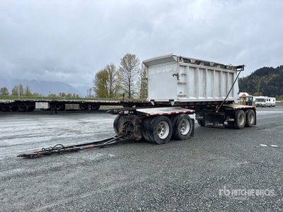 2015 K-Line 17 ft 6 in Quad/A Turntable Pup Dump Trailer