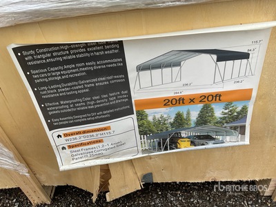 2026 SDLANCH SDLC2020 20 ft x 20 ft Carport (Unused)