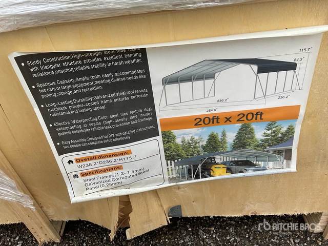 2026 SDLANCH SDLC2020 20 ft x 20 ft Carport (Unused)