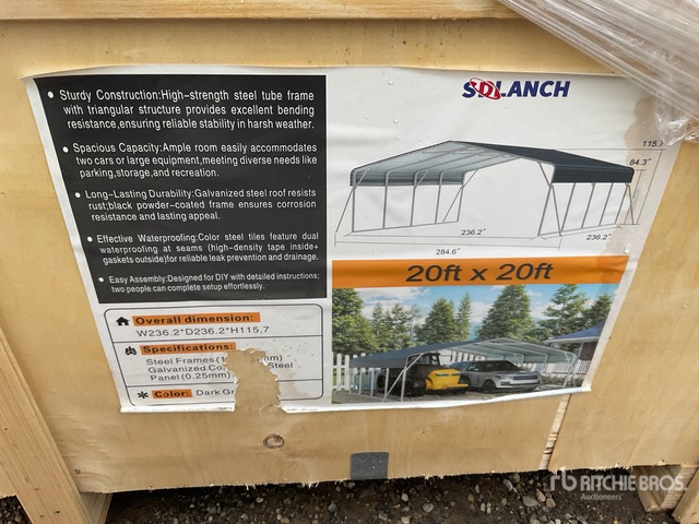 2026 SDLANCH SDLC2020 20 ft x 20 ft Carport (Unused)