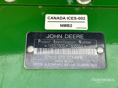 2019 John Deere S780 Moissonneuse-batteuse