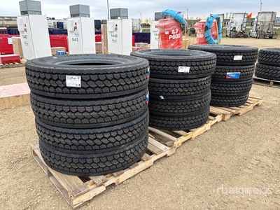 Quantity of (12) Trufast 11R24.5 Drive Banden (Unused)