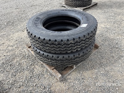 Quantity of (2) 11R24.5 Retread Tires