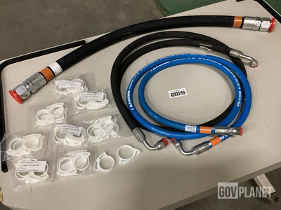 (34) Nylon Clamps & (3) Assorted Hose Assemblies