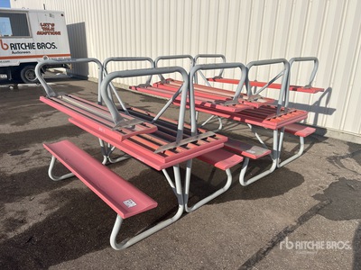 Quantity of (4) 6 ft x 5 ft Picnic Benches