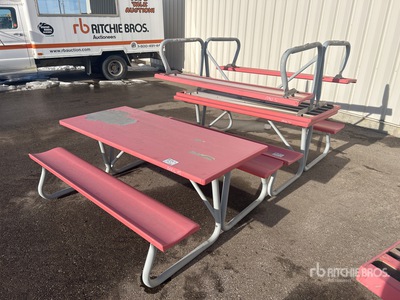 Quantity of (3) 6 ft x 5 ft Picnic Benches