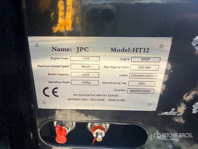 2025 JPC HT12 Minibagger (Unused)