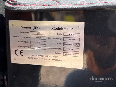 2025 JPC HT12 Minigraafmachine (Unused)