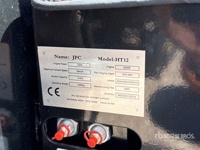 2025 JPC HT12 Minigraafmachine (Unused)