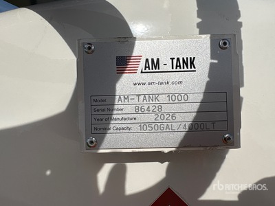 2026 AM Tank AM-TANK 1000 DIESEL 1000 gal Skid Mounted Steel Storage Fuel Tank (Unused)